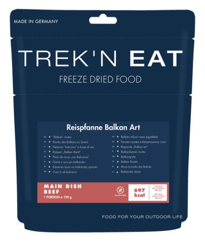 Trek&rsquo;n Eat Rizoto Bœuf Façon Balkanique — Plat Lyophilisé Sans Gluten