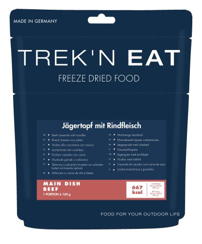 Trek&rsquo;n Eat Pâtes Bœuf Façon Chasseur — Plat Lyophilisé